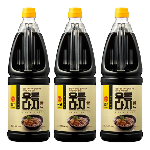 몽고간장 우동다시 골드, 1.8L, 3개
