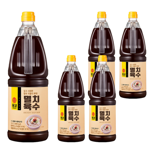 몽고식품 멸치육수, 1.8L, 5개