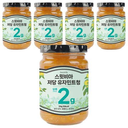 스윗비아 저당 유자민트청, 235g, 1개입, 5개