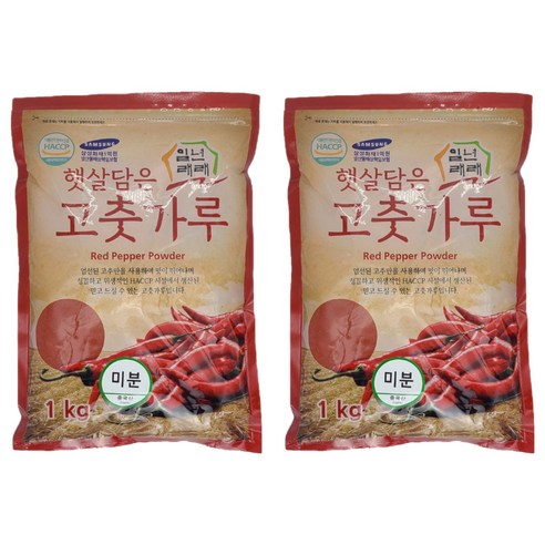 일년래래 햇살담은 중국산 미분용 고춧가루, 1kg, 2개