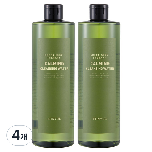 은율 그린씨드 카밍 클렌징워터, 500ml, 4개