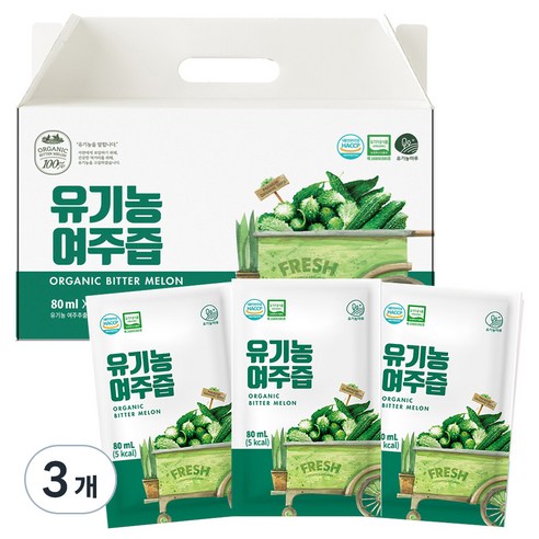 유기농마루 여주즙 30p, 3개, 2.4L