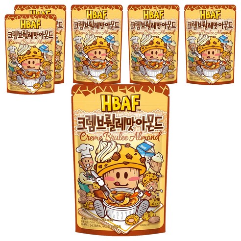 바프 크렘브륄레맛 아몬드, 190g, 6개