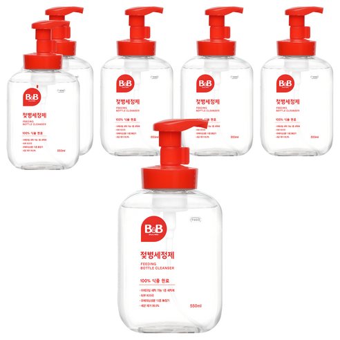 비앤비 젖병세정제 거품형 리뉴얼, 550ml, 6개