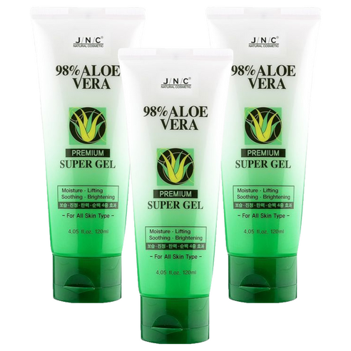JNC 알로에베라 프리미엄 슈퍼젤, 120ml, 3개