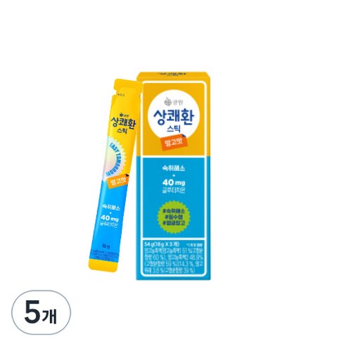 큐원 상쾌환 스틱 망고맛 3p, 54g, 5개