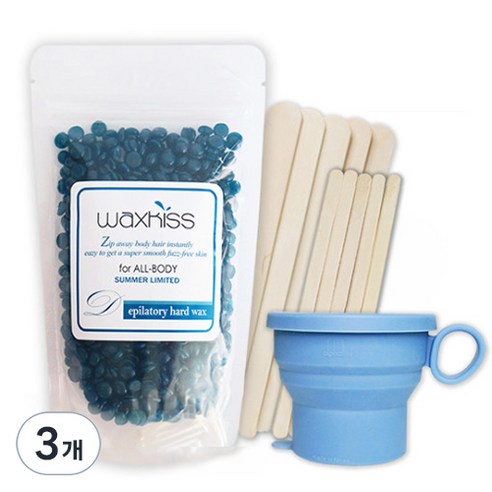 왁스키스 올바디용 셀프왁싱 올인원키트, 100g, 3개