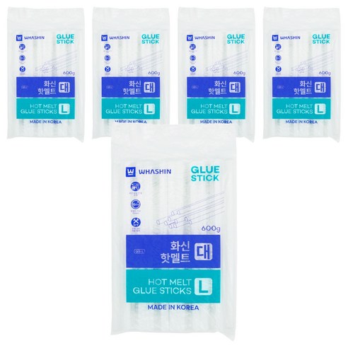 화신 핫멜트 글루 스틱 대 11mm 600g, 5개
