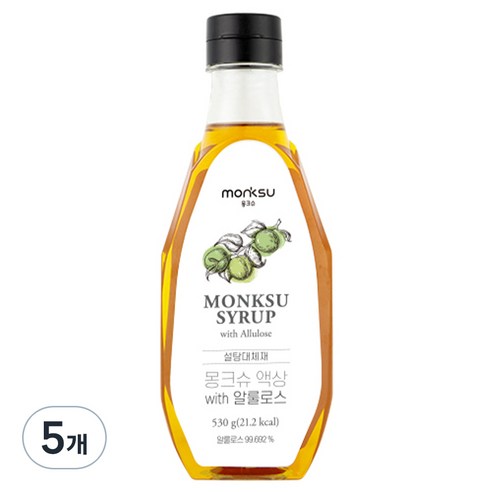 몽크슈 액상 WITH 알룰로스, 530g, 5개