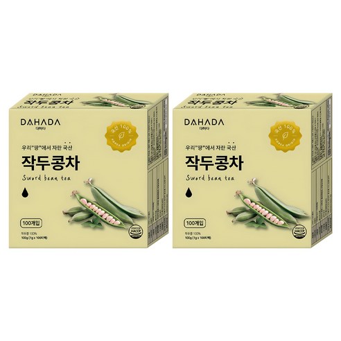다하다 작두콩차, 1g, 100개입, 2개