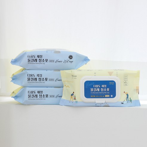 집안 청소를 위한 효율적이고 위생적인 녹색나라 다용도세정 물걸레청소포