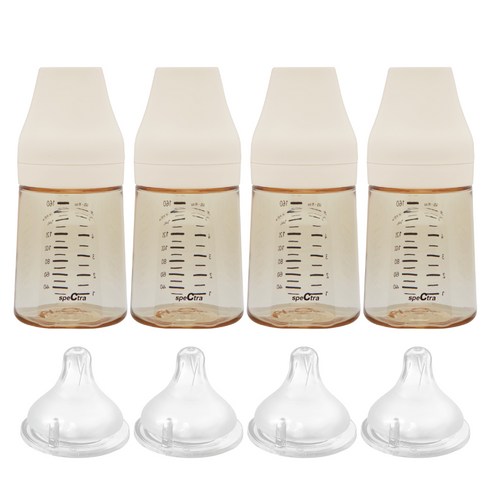 스펙트라 올셋 PPSU 젖병, 크림바닐라, 160ml, 4개