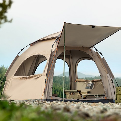 로티캠프 원터치 육각 돔 텐트 2윈도우: 간편함과 아늑함을 담은 캠핑의 동반자 로티캠프원터치텐트