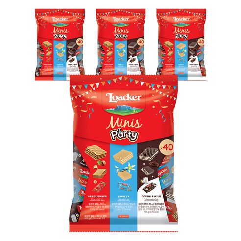 로아커 웨하스 미니스파티 믹스, 400g, 4개