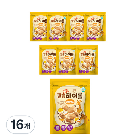 아이배냇 꼬마 칼슘 한입 하이롤 50g, 더블치즈, 16개