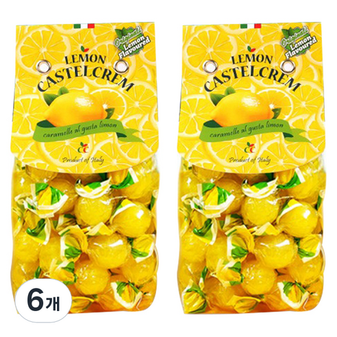 CASTELCREM 캔디 레몬, 200g, 6개