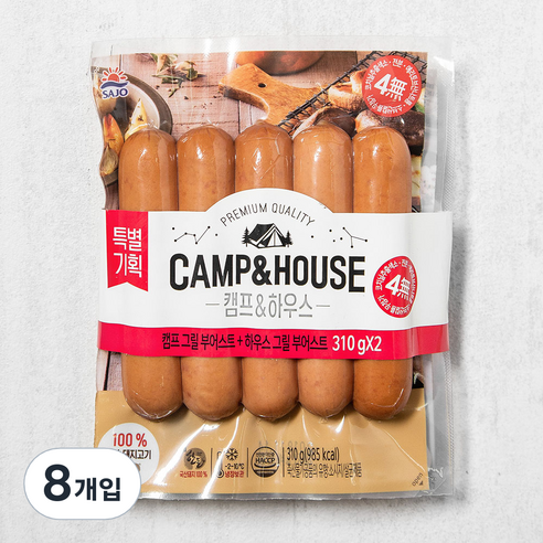 사조 그릴부어스트 소시지, 310g, 8개입
