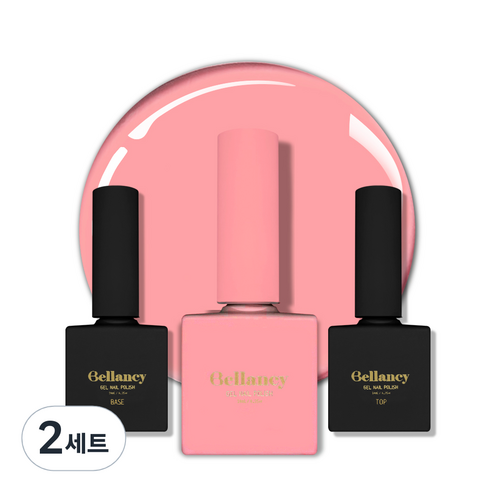 벨랑시 젤네일 3종세트, 벨랑시 베이스 10ml+SN-12 라이트 핑크 10ml+벨랑시 탑 10ml, 2세트