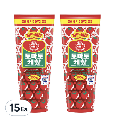 오뚜기 진한 토마토케찹, 200g, 15개