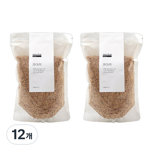나노클린화이트 제올라이트 실내탈취제, 1kg, 12개