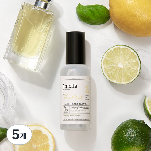 제이멜라 인 프랑스 라임 앤 바질 헤어 세럼, 100ml, 5개