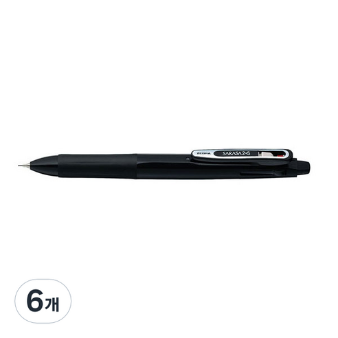 제브라 사라사 멀티펜 2+SB SJ2, 다크블랙, 6개