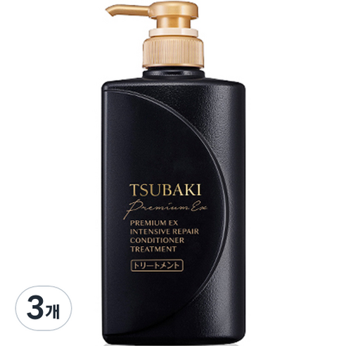 츠바키 프리미엄 EX 인텐시브 리페어 컨디셔너 트리트먼트, 490ml, 3개