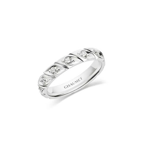 CHAUMET 쇼메 여성용 토르사드 웨딩밴드 반지 095904