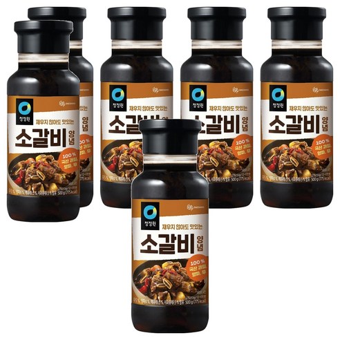 청정원 전통 소갈비양념, 500g, 6개