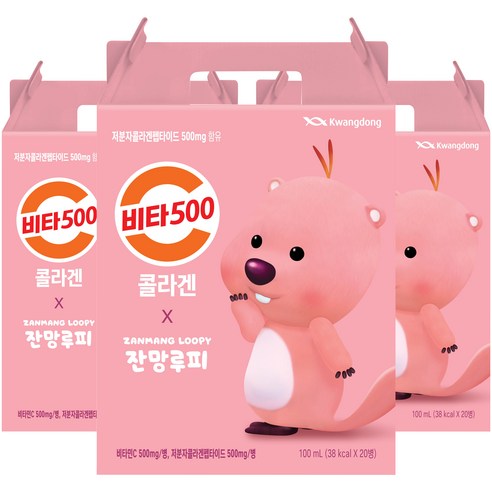 비타500 잔망루피 콜라겐 음료, 100ml, 60개