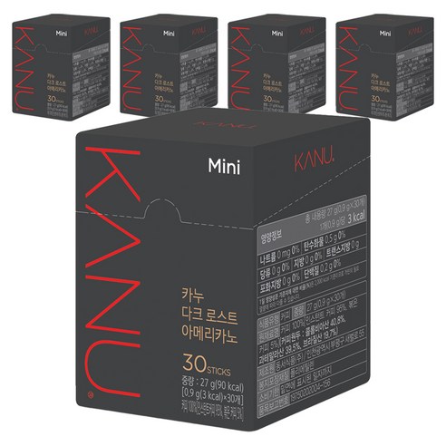 카누 다크 로스트 아메리카노 원두커피믹스, 0.9g, 30개입, 5개