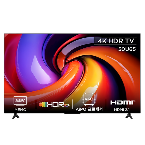 아이팔콘 4K UHD HDR 스마트TV, 127cm(50인치), 50U65, 스탠드형, 고객직접설치
