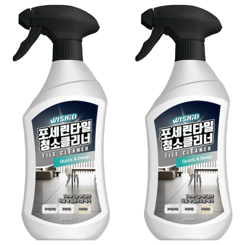위시오 포세린타일 청소클리너, 2개, 800ml
