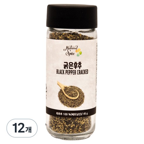 내츄럴스파이스 굵은후추, 45g, 12개