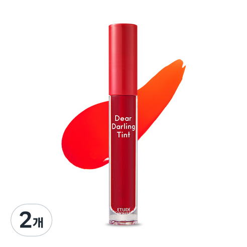 에뛰드하우스 디어 달링 워터젤 틴트 5g, OR203 자몽레드, 2개