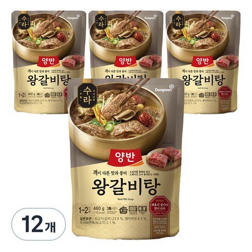 양반 수라 왕갈비탕, 460g, 12개