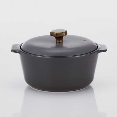 네오플램 얀 도자기 내열 양수냄비, 18cm, 무광그레이, 1개
