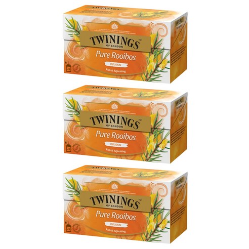 트와이닝 루이보스 허브차 티백, 2g, 25개입, 3개