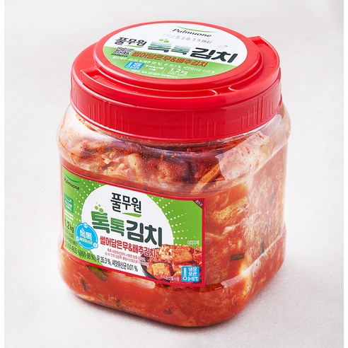 풀무원 톡톡 썰어담은 무 & 배추김치, 1.2kg, 1개