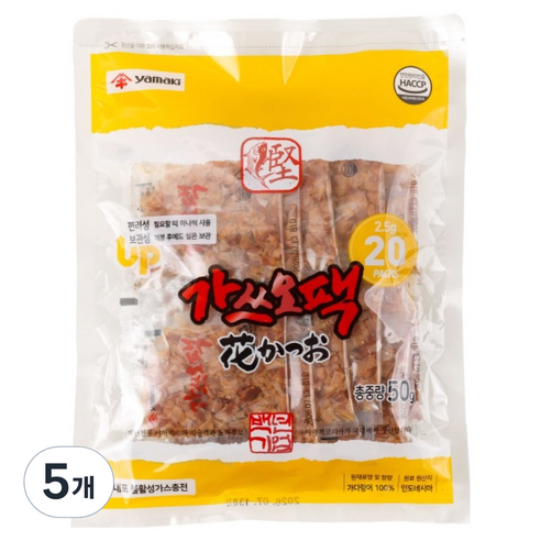 야마끼 소포장 가쓰오팩 20p, 5개, 50g