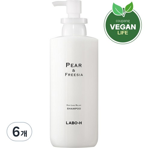 라보에이치 탈모증상완화 두피강화 샴푸 페어앤프리지아, 400ml, 6개