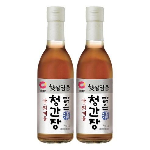 청정원 햇살담은맑은청간장 국찌개용, 390ml, 2개