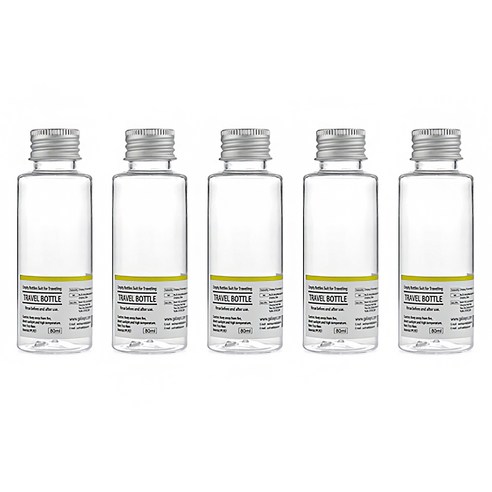 할로뷰티 알루미늄캡 투명 공병 80ml, 5개