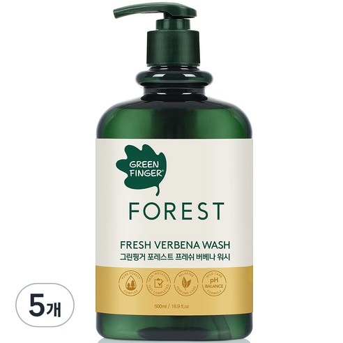 그린핑거 포레스트 프레쉬 버베나 워시, 5개, 500ml