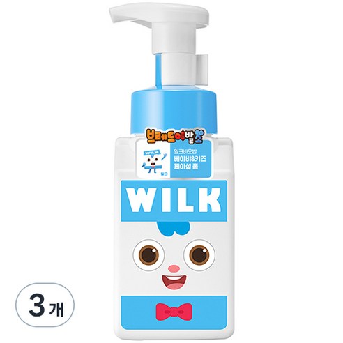 밀크바오밥 베이비앤키즈 페이셜 폼 브레드이발소 에디션, 300ml, 3개