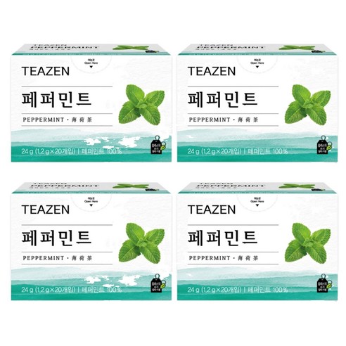 티젠 페퍼민트, 1.2g, 20개입, 4개