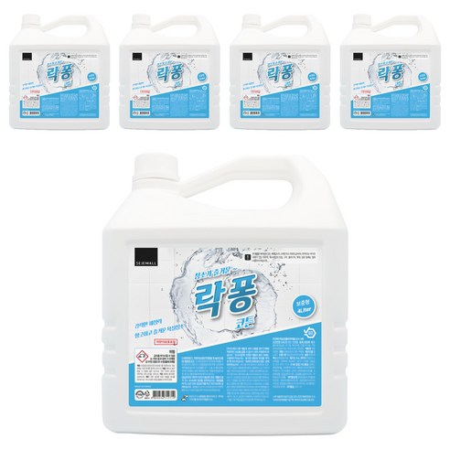 락퐁 욕실 청소세제 코튼향, 4L, 5개