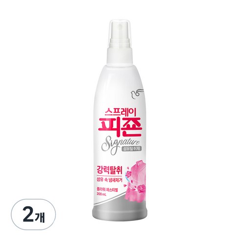 피죤 스프레이형 섬유탈취제 강력탈취 시그니처 플라워 페스티벌, 200ml, 2개