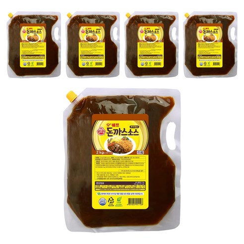 오뚜기 오쉐프 돈까스 소스, 2kg, 5개