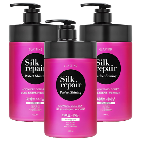 엘라스틴 실크리페어 퍼펙트 샤이닝 골드실크 트리트먼트, 1L, 3개